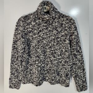 ANN TAYLOR Black and White Sweater, Size Med